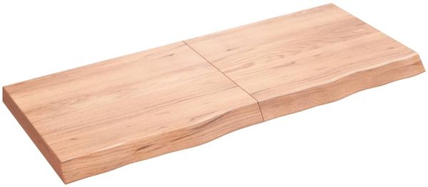 vidaXL Tischplatte Hellbraun 120x50x(2-6)cm Massivholz Eiche Behandelt 3156374