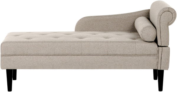 Rechtsseitige Chaiselongue YVOIRE Stoff Beige