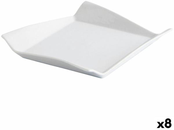 Teller Quid Gastro Fresh Sandwich Aus Keramik Weiß (17,5 Cm) (8 Stück)