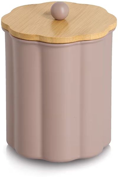 ZELLER 19417 Vorratsdose 1000 ml aus Metall, taupe, ca. Ø 12,2x16,5 cm