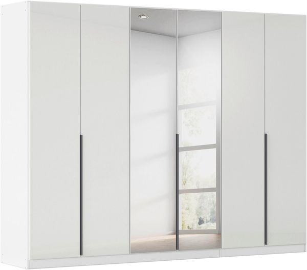 OTTO home Drehtürenschrank Kleiderschrank Kleiderschränke Schrank Garderobe AGORDO mit Glasfront (in zwei Griff-Farben, Breiten 91-405 cm) durchdachte Innenausstattung, in 8 Breiten und 2 Höhen MADE IN GERMANY