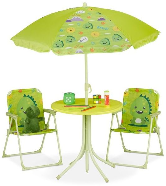 Relaxdays Camping Kindersitzgruppe mit Schirm