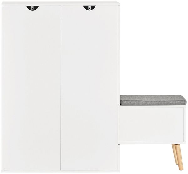 SoBuy FSR134-W Schuhschrank, MDF, Lackiert, Weiß, 70 x 90 x 34 cm