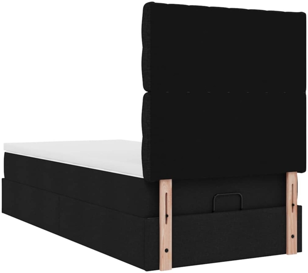 vidaXL Ottoman-Bett mit Matratze Schwarz 90x190 cm Stoff 3313204 Bild 10
