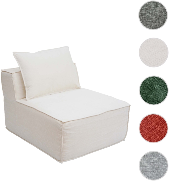 Sessel/Zubehör für Sofa HWC-O54, Loungesessel Polstersessel Mittelteil, Stoff/Textil (300g/m²) 63x75x97cm ~ creme Bild 9