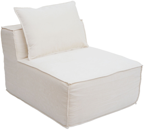 Sessel/Zubehör für Sofa HWC-O54, Loungesessel Polstersessel Mittelteil, Stoff/Textil (300g/m²) 63x75x97cm ~ creme Bild 6