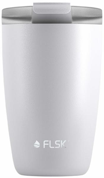 FLSK CUP 'Coffee To Go-Becher' Thermobecher, Edelstahl, weiß, 350 ml