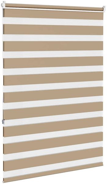 vidaXL Doppelrollo Sandbraun 115x150 cm Stoffbreite 110,9 cm Polyester 4014550 Bild 4