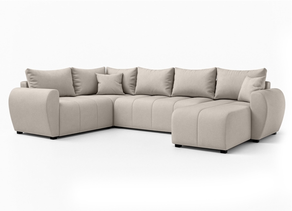 AX LIVING Malatya U XL Wohnlandschaft U Form XXL Ecksofa Beige 303cm L Bild 2