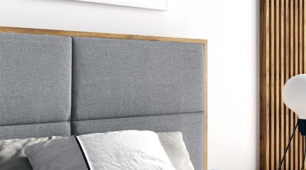 Boxspringbett Schlafzimmerbett BARTEL 180x200cm Stoff Hellgrau inkl. Bettkasten Bild 2