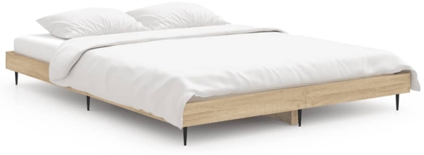 vidaXL Bettgestell ohne Matratze Sonoma-Eiche 140x190 cm Holzwerkstoff 832280