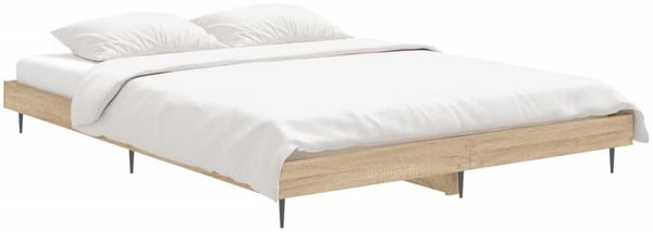 vidaXL Bettgestell ohne Matratze Sonoma-Eiche 140x190 cm Holzwerkstoff 832280 Bild 3
