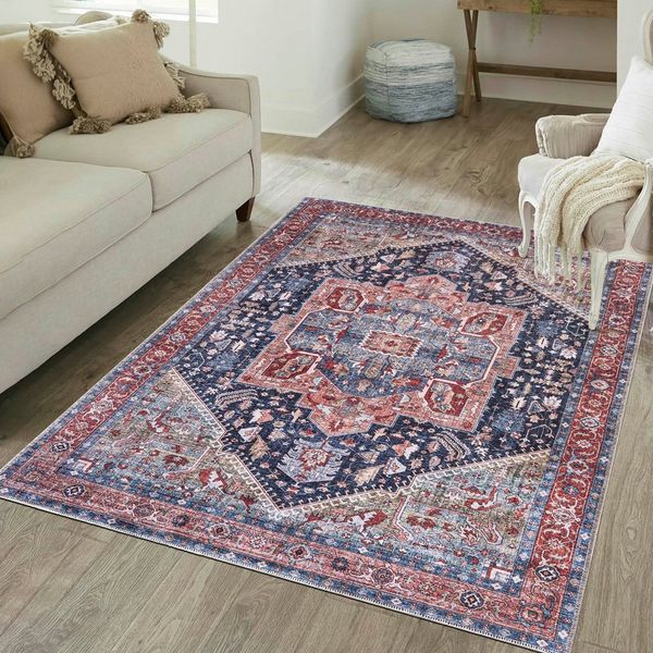 Mazovia Designteppich Boho Vintage Wohnzimmer, Schlafzimmer, Esszimmer, Büro, 80 x 150 cm, Fußbodenheizung