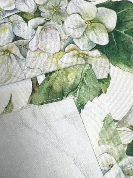 beties Tischläufer Landlust-Hortensie (1-tlg, 1 Stück), 100% Baumwolle, Hortensien in weiß, verschiedene Längen