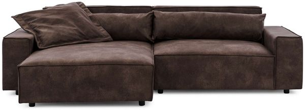 OTTO home Ecksofa KINLEE Design-Sofa mit Recamiere rechts/links, Maße B/T/H 251/144/70cm, L-Form mit Wellenunterfederung, ohne Bettfunktion, modern und beguem