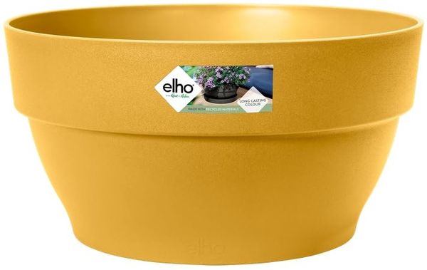 elho Vibia Campana Schale 27 - Blumentopf für Außen - Ø 27.0 x H 14.0 cm - Gelb/Honig Gelb