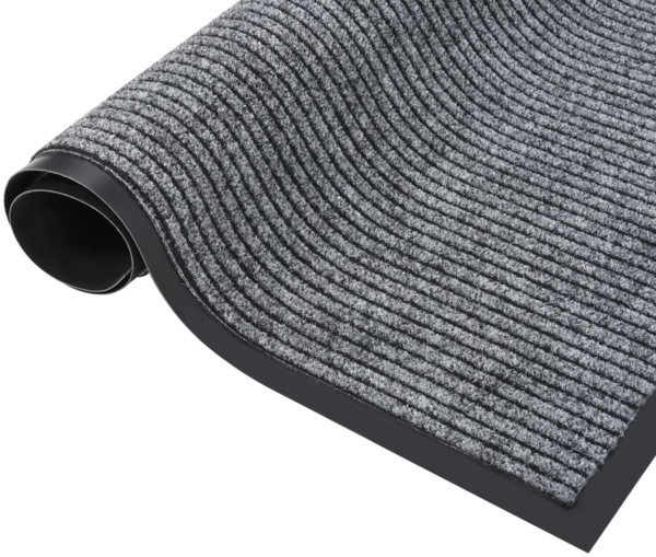 vidaXL Fußmatte Grau Gestreift 80x120 cm 331606