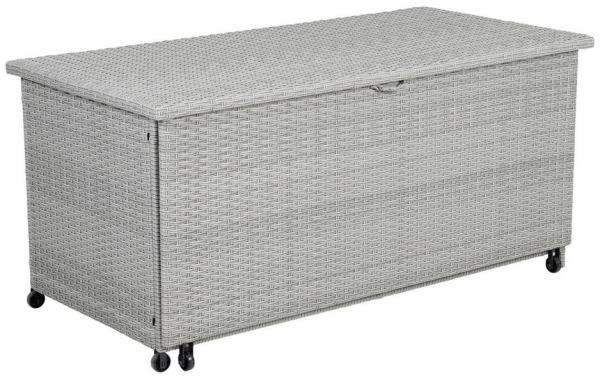 greemotion Polyrattan Ausziehbare Kissenbox, ca. 142 x 68 x 72/133 cm, Grau/braun