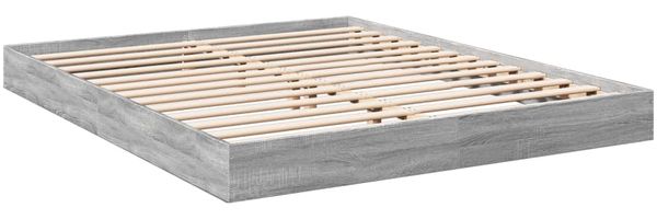 vidaXL Bettgestell ohne Matratze Grau Sonoma 160x200 cm Holzwerkstoff 842012 Bild 6