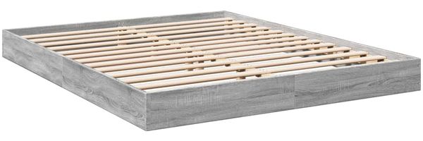 vidaXL Bettgestell ohne Matratze Grau Sonoma 160x200 cm Holzwerkstoff 842012 Bild 3