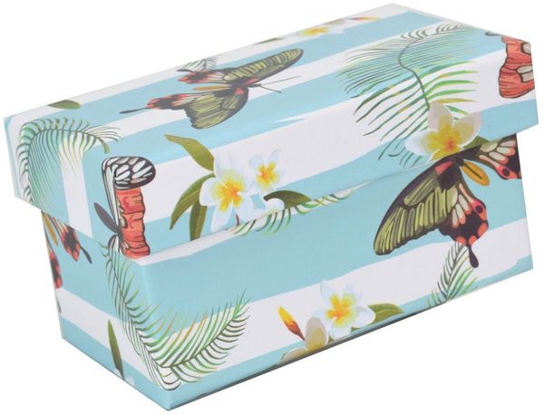 Geschenkbox Aufbewahrungsbox Schachtel Schmetterling ineinander stapelbar stabil 140x85x75