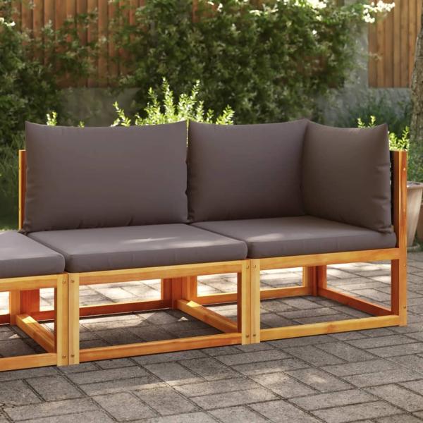 vidaXL Gartensofa mit Kissen 2-Sitzer Massivholz Akazie 4008175