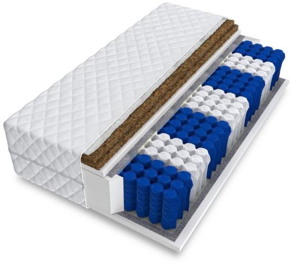 Matratze 80x200 Taschenfederkern KOKOS HOME MAX DUO 25 cm 7 Zonen H3 H4 Premium