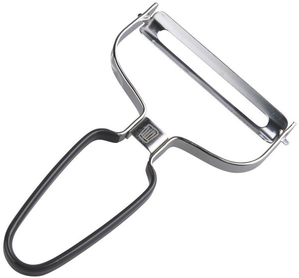 Chefkoch trifft Fackelmann Sparschäler extra breiter Ziehschäler – 150x102x11mm – Anti-Rutsch Griff