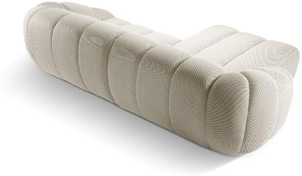Micadoni Ecksofa Diana 4-Sitzer Links 3D-Stoff Helles Beige Bild 3