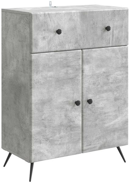 vidaXL Sideboard Betongrau 66 x 34,5 x 90 cm Holzwerkstoff 895558