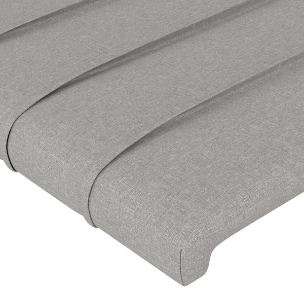 Bettgestell mit Kopfteil Hellgrau 100x200 cm Stoff [3125114] Bild 10