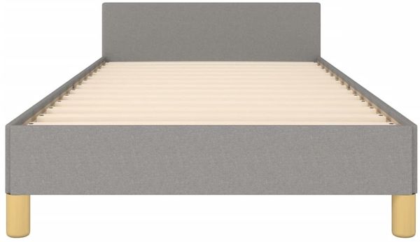 Bettgestell mit Kopfteil Hellgrau 100x200 cm Stoff [3125114] Bild 6