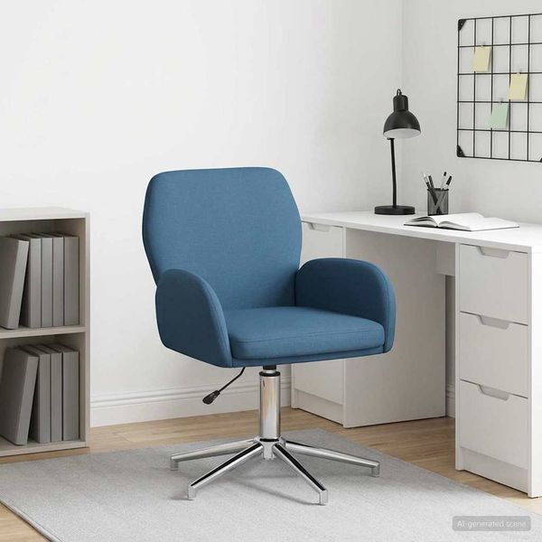 vidaXL Drehstuhl 54 x 58 x 90 cm Blau Stoff 42034343