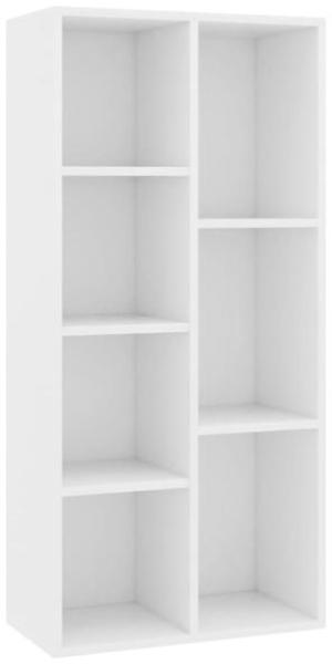 vidaXL Bücherregal Weiß 50×25×106 cm Holzwerkstoff 801107