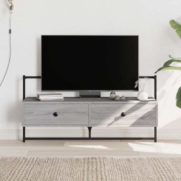 TV-Wandschrank, TV-Hängeboard Fernsehschrank Grau Sonoma 100,5x30x51 cm Holzwerkstoff