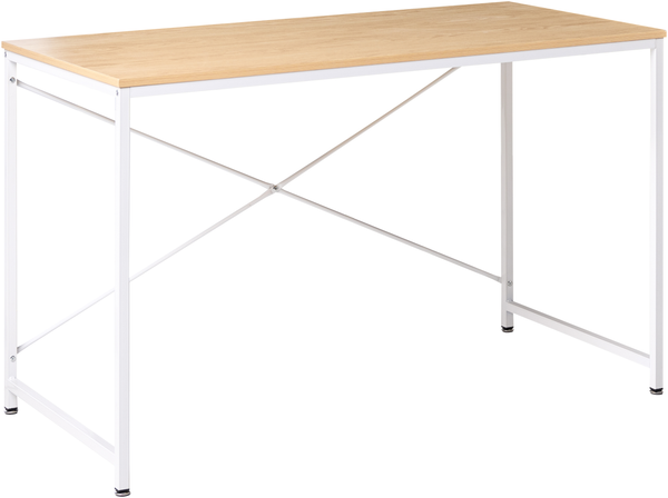 Schreibtisch ANDASTE Hellbraun Weiß 120 cm 60 cm