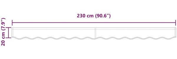 vidaXL Markisenschürzen-Ersatz Anthrazit und Weiß 2,5 m Polyester 42000715 Bild 8