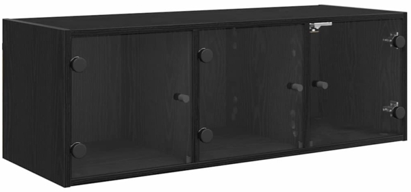 vidaXL Wandschrank Schwarz Eichen-Optik 102 x 37 x 35 cm Holzwerkstoff 882921