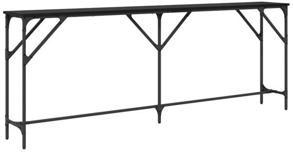 vidaXL Konsolentisch Schwarz Eichen-Optik 200 x 29 x 75 cm 871342