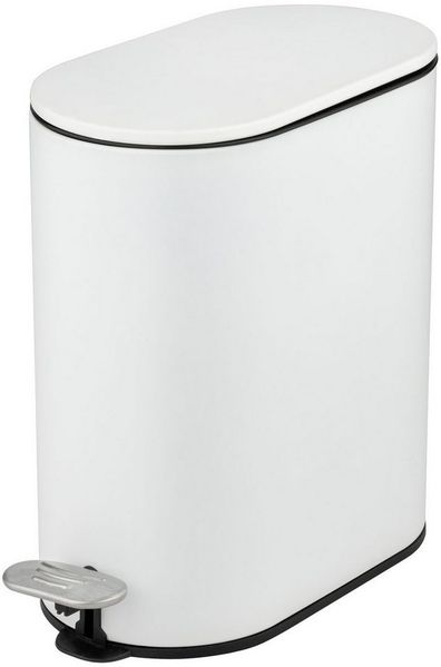 WENKO COLLUNGO Kosmetikeimer 5 Liter, Weiß, mit Absenkautomatik