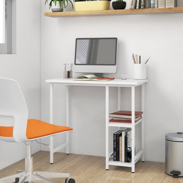 vidaXL Computertisch Weiß 80x40x72 cm MDF und Metall 20555