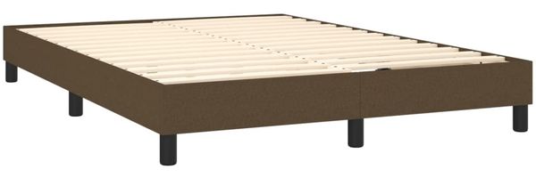 vidaXL Polsterbett mit Matratze Stoff Dunkelbraun 140x200 cm Bild 4