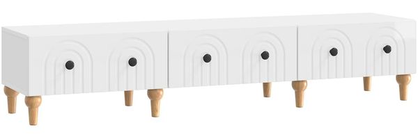 vidaXL TV-Schränk Hochglanz Weiß 147 x 34,5 x 30 cm Holzwerkstoff 894249