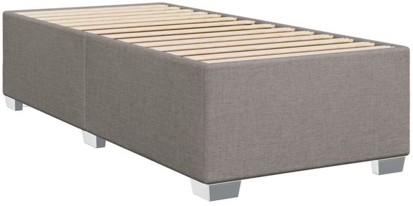 vidaXL Boxspringbett mit Matratze Taupe 90x200 cm Stoff 3285106 Bild 5