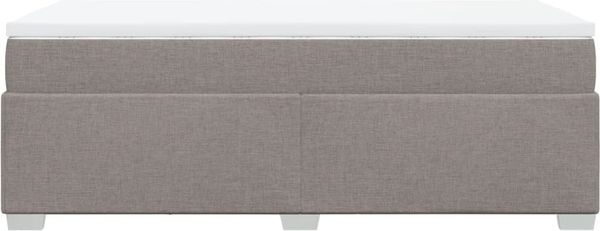 vidaXL Boxspringbett mit Matratze Taupe 90x200 cm Stoff 3285106 Bild 8