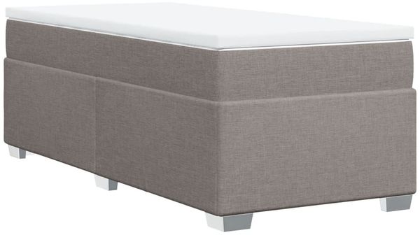 vidaXL Boxspringbett mit Matratze Taupe 90x200 cm Stoff 3285106 Bild 9