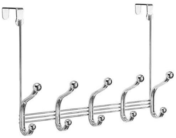 Hakenleiste Tür chrom 10 Haken Türgarderobe Garderobe Handtuchleiste Bad mDesign