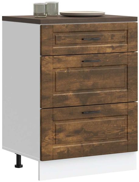 vidaXL Küchenunterschrank Porto Räuchereiche Holzwerkstoff 854264