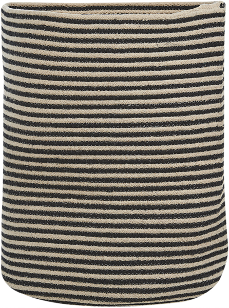 Textilkorb Baumwolle beige schwarz ⌀ 41 cm YERKOY