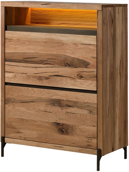 Schuhschrank Wild-/Zerreiche 90x47x120 natur geölt MONTREUX LUX #138
